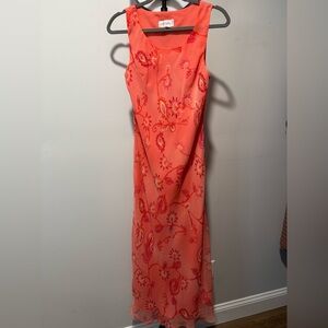 Studio I Pink Sheath Maxi Dress Sleeveless‎ Spaghetti Strap